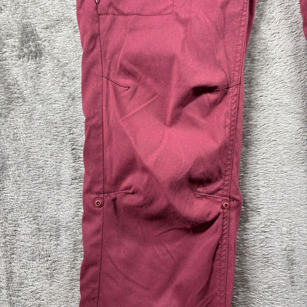 prAna Women Pants Hella Hiking Roll Up Outdoor Gorpcore Burgundy Size 6 P138 - Picture 2 of 11